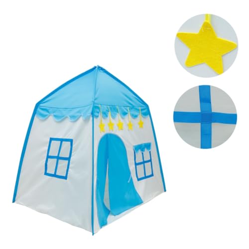 FUNNETOYU 1 Stück Kinderzeltspielzeughaus Teepee Zelt Für Kinderzelt Drinnen Kinderzelte Spielzelt Tragbares Zelt Für Großes Spielhaus Für Mädchen Blau Oxford-Stoff FUNNETOYU 1 Stück Kinderzeltspielzeughaus Teepee Zelt Für Kinderzelt Drinnen Kinderzelte Spielzelt Tragbares Zelt Für Großes Spielhaus Für Mädchen Blau Oxford-Stoff von FUNNETOYU