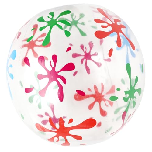 FUNNETOYU 1 Stück Kreativer Aufblasbarer Strandball Bunter Stretch Ball für Outdoor Spiel und Wasserspaß Am Strand Perfektes für Familie und Freunde von FUNNETOYU