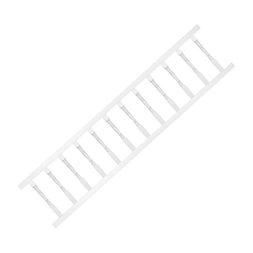 FUNNETOYU 1 Stück Mini Weißes Holzgeländer DIY Mini Miniaturmöbel Mini -hausmöbel Mini-handläufe Minihaus Holzgeländer Mini-Ornament Mini-verzierung Mini Möbel Mini-geländer von FUNNETOYU
