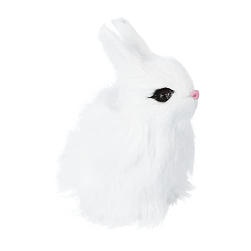 FUNNETOYU 1 Stück Simulationskaninchen Puppenhauszubehör simuliertes Kaninchenmodell Kindergeburtstag gastgeschenke Kindergeburtstag Plush Toy anwesend Party-Requisite Weiß von FUNNETOYU