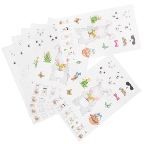 FUNNETOYU 10 Blatt Osteraufkleber Fenster Haftet Zarte DIY Aufkleber Multifunktionale Aufkleber Geburtstag Aufkleber Dekorative Abziehbilder Aufkleber Für Plastik von FUNNETOYU