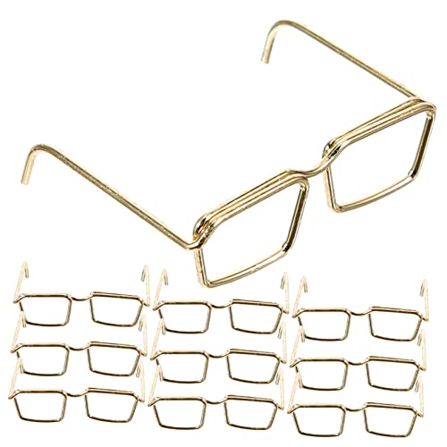 FUNNETOYU 10 Puppenbrillenrahmen Linsenlose Stilvolle Brillen für Puppen Zubehör für Puppen Outfits für und Dekoration von FUNNETOYU