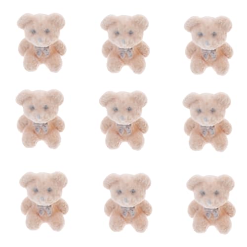 FUNNETOYU 10 Stück Bärenpuppe Mini Stofftiere Figur aufdecken Party Plüsch Jumbo Hochzeitsdekorationen Miniatur-Bärenstatuen Mini-Flockbären bär Kuscheltier glücksbringer Cover PVC von FUNNETOYU