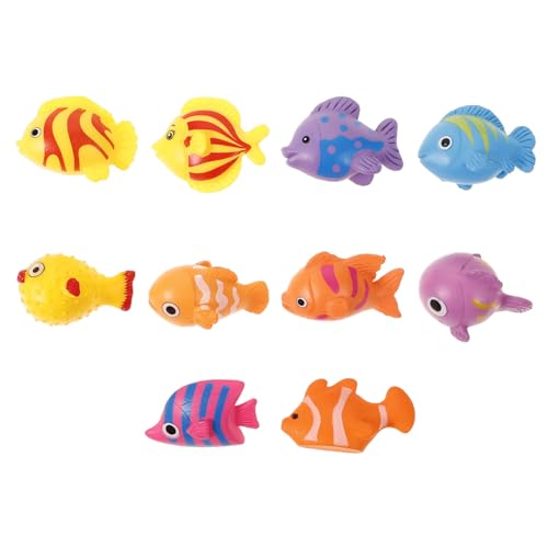 FUNNETOYU 10 Stück Mini-fischmodell Landschaftsgestaltung Fischverzierung Dekorativ Figur Dekorationen Aquarium Fischschmuck Für Aquarien Miniatur Schwimmen Künstlich Schwebend Plastik von FUNNETOYU