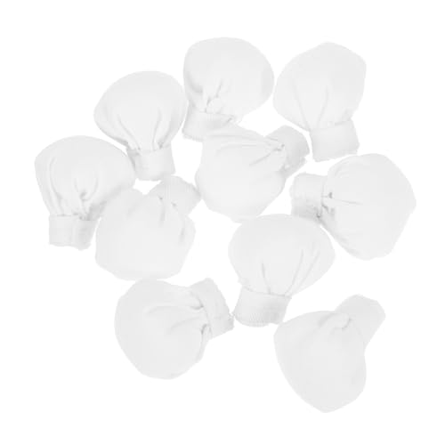 FUNNETOYU 10 Stück Mützen Für Puppenhaare Kleine Wintermützen Mini Mütze Für Haarschmuck Kleine Mützen Zum Basteln Mini Zylinder Zum Basteln Mini Puppenmütze Kleiner Zylinder Weißes von FUNNETOYU