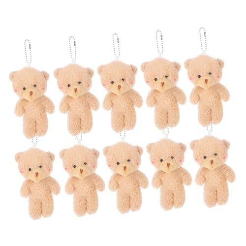 FUNNETOYU 10 Stück Teddybärenschlüsselkette Mini-stoffbären Plüschtaschenanhänger Kleine Bären Miniatur-plüschbärenspielzeug Kleiner Plüschbär Bären-plüschanhänger Light Brown Pp Baumwolle FUNNETOYU 10 Stück Teddybärenschlüsselkette Mini-stoffbären Plüschtaschenanhänger Kleine Bären Miniatur-plüschbärenspielzeug Kleiner Plüschbär Bären-plüschanhänger Light Brown Pp Baumwolle von FUNNETOYU