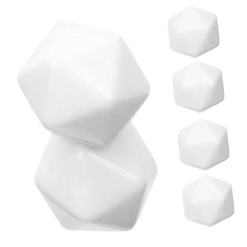 FUNNETOYU 10 Stück Teiliges Acryl Blanke Gleichmäßig Geschnittene Bastelwürfel zum Bemalen und Beschriften Kindgerechte DIY spielwürfel für Kreative Spiele und Lernaktivitäten von FUNNETOYU