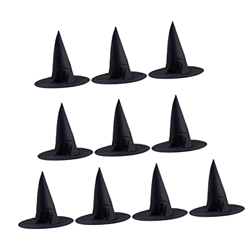 FUNNETOYU 10 Stück Teiliges Halloween Hexenhüte Schwarz Große Komfortable Atmungsaktive Partyhüte Für Halloween Kostümdekoration Innen Und Außen FUNNETOYU 10 Stück Teiliges Halloween Hexenhüte Schwarz Große Komfortable Atmungsaktive Partyhüte Für Halloween Kostümdekoration Innen Und Außen von FUNNETOYU