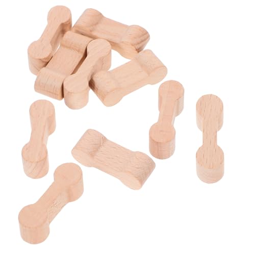 FUNNETOYU 10 Stück Teiliges Holzeisenbahn Gleisverbinder Robustes Langlebige Zugschienen Klammern aus Natürlichem Holz Kompatibel für Modellbau und Spielspaß von FUNNETOYU