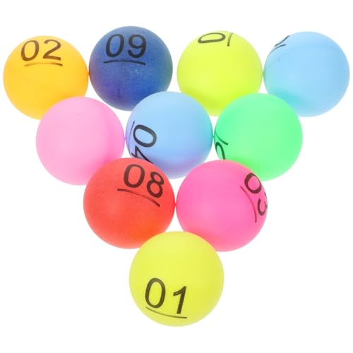 FUNNETOYU 10 Stück Teiliges Kleine Nummerierte Lotteriebälle aus Farbigem Verschleißfestem Material Leichte Tischtennisbälle für Tombola Partyspiele Gewinnziehungen und Eventdekoration FUNNETOYU 10 Stück Teiliges Kleine Nummerierte Lotteriebälle aus Farbigem Verschleißfestem Material Leichte Tischtennisbälle für Tombola Partyspiele Gewinnziehungen und Eventdekoration von FUNNETOYU