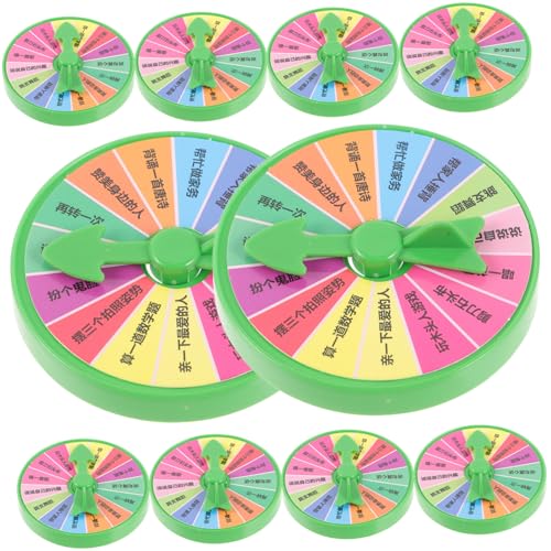 FUNNETOYU 10 Stück Teiliges Kleines Party spielrad aus Robustem PP Lustiges Drehbares Strafraddesign für Indoor Outdoor spielspaß als Partyornament und Interaktives Radspielzeug von FUNNETOYU