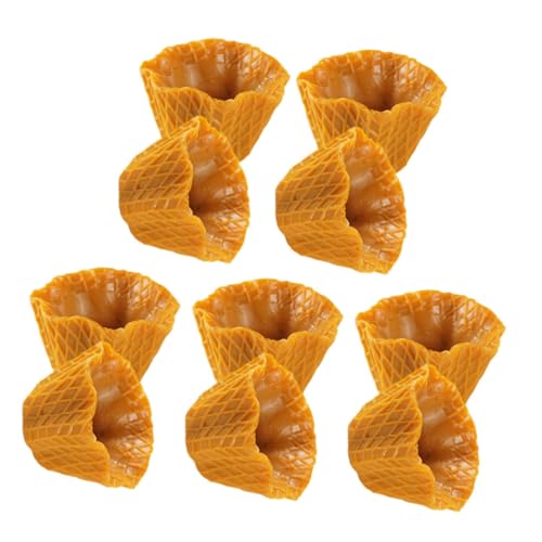 FUNNETOYU 10 Stück Teiliges Mini Eiscreme Modell aus Realistisches DIY Bastelzubehör Detailreiche Eiskegel Charms für Dekoration und Fotos Langlebig und Farbgleich von FUNNETOYU