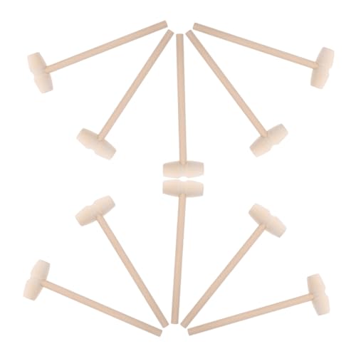 FUNNETOYU 10 Stück Teiliges Mini Holzhammer Kleines Hämmerchen aus Robustem Massivholz Handliches Mallets für Vielseitig Einsetzbar als Klopf Trainingswerkzeug FUNNETOYU 10 Stück Teiliges Mini Holzhammer Kleines Hämmerchen aus Robustem Massivholz Handliches Mallets für Vielseitig Einsetzbar als Klopf Trainingswerkzeug von FUNNETOYU