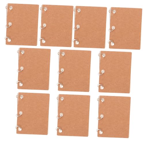 FUNNETOYU 10 Stück Teiliges Miniatur Notizbuch aus Stabilem Papier Miniatur Dollhouse Notebooks als Dekoration für Puppenhaus Kompakte Mini Notizhefte für Kreatives Rollenspiel und von FUNNETOYU