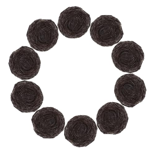 FUNNETOYU 10 Stück Teiliges Miniatur Vogelnest aus Langlebigem Resin mit Realistischen Eiern Vielseitige Dekoration für Zuhause DIY Bastelprojekte Mikrolandschaft und Osterdeko von FUNNETOYU