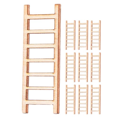 FUNNETOYU 10 Stück Teiliges Miniatur holzleiter Puppenhaus Treppe Natürliche Oberfläche Glatte Verarbeitung Miniatur Dekoration für Spielhaus und DIY Bastelbedarf FUNNETOYU 10 Stück Teiliges Miniatur holzleiter Puppenhaus Treppe Natürliche Oberfläche Glatte Verarbeitung Miniatur Dekoration für Spielhaus und DIY Bastelbedarf von FUNNETOYU