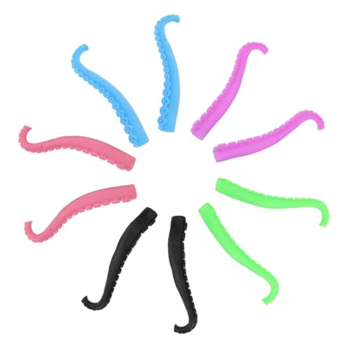 FUNNETOYU 10 Stück Teiliges Octopus Tentakel Fingerpuppen aus Kunststoff Bunte Fingertier Spielzeuge für Kreative Partydeko und Stressabbauende Fingerspielzeuge Langlebig Zufällige Farbe von FUNNETOYU