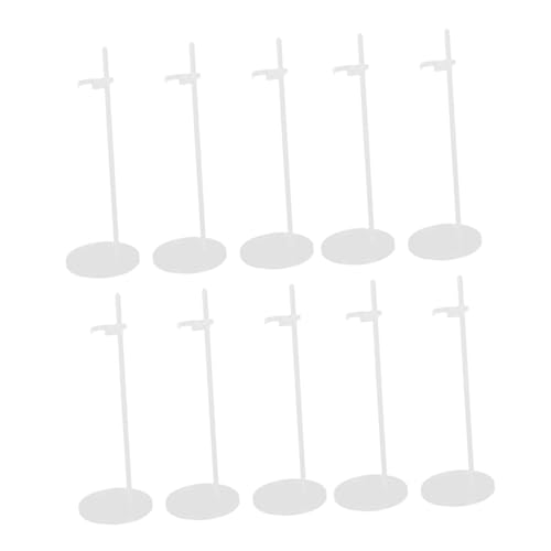 FUNNETOYU 10 Stück Teiliges Transparentes Puppenständer mit Breiter Basis Stabiler Halterung für Puppenmodelle für Schaufenster Tisch Regalpräsentation Einfaches Aufstellen und von FUNNETOYU