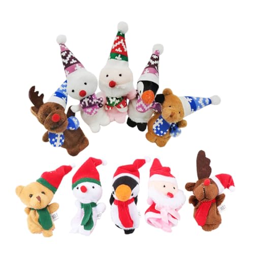 FUNNETOYU 10 Stück Teiliges Verschleißfester Fingerpuppen mit Niedlichen Weihnachtsfiguren Bunte Handpuppen für Puppentheater und Xmas Deko Kreativität und Eltern Junge Mädchen Bindung FUNNETOYU 10 Stück Teiliges Verschleißfester Fingerpuppen mit Niedlichen Weihnachtsfiguren Bunte Handpuppen für Puppentheater und Xmas Deko Kreativität und Eltern Junge Mädchen Bindung von FUNNETOYU