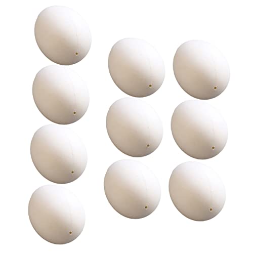 FUNNETOYU 10 Stück bemalte Eier Eierspender Mini-Eier Schwimmbad Dekorbehälter ostereier basteln für ostern ostegeschenke osterschmuck selber machen osterparty versorgung Plastik Weiß von FUNNETOYU