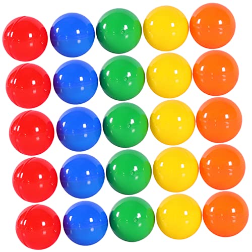 FUNNETOYU 100 Stück Bunte Nahtlose Loskugeln aus Leichtem Kunststoff Wiederverwendbar und Robust für Tombola Partyspiele Gewinnzahlenziehung und Festaktivitäten von FUNNETOYU