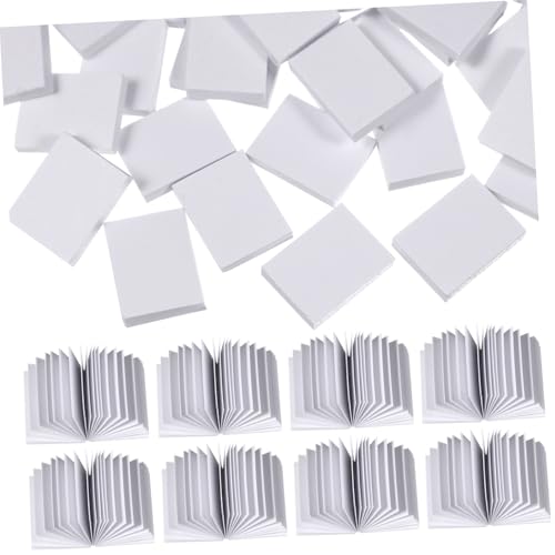 FUNNETOYU 100 Stück Maßstab Leere Bemalbare Puppenhaus Bücher mit Umblätterbaren Seiten Realistische Details Vielseitig für Puppenhaus Basteln und Rollenspiele von FUNNETOYU