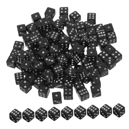 FUNNETOYU 100 Stück Mathe Spiele Für Und Gefälligkeiten Bastelspiele Miniatur Nacht – Bastelparty Werkzeuge Winziges Spiel Seitige Unterhaltung Familienwürfel Zubehör Transparent von FUNNETOYU