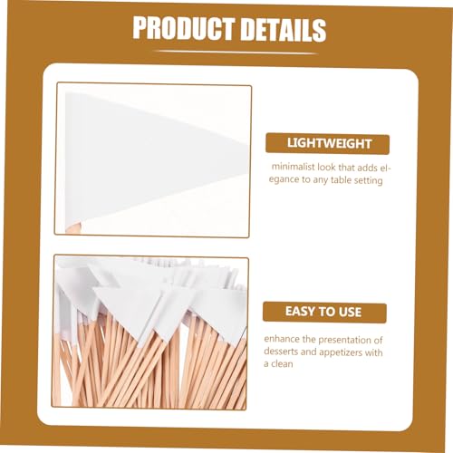 FUNNETOYU 100 Stück Mini Zahnstocher Flaggen Dreieckig Weiße Cake Decoration Flag Picks Appetizer Decorative Toothpicks Für Cupcakes Obst Käse Party Dekoration von FUNNETOYU