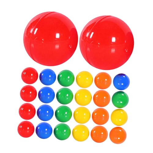 FUNNETOYU 100 Stück Teiliges Kunststoff lotteriebälle Bunte Ziehungsbälle für Partyaktivitäten Robuste und Wiederverwendbare Spielbälle für Tombola Fest und Karneval von FUNNETOYU