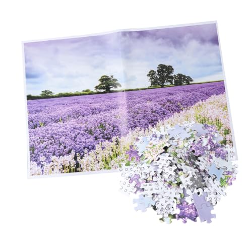 FUNNETOYU 1000-Teiliges Set Intelligenz-Puzzle dartscheibe mitgebsel Erwachsenenpuzzle hürden rätselhefte für Erwachsene lavendelpflanze Lustig flaches Puzzle Lavender von FUNNETOYU