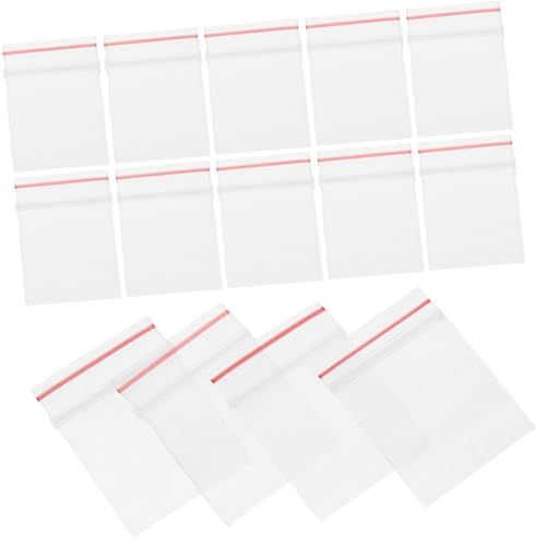 FUNNETOYU 100Stücke Mini Aufbewahrungstaschen Transparente Druckverschlussbeutel für Miniaturpuppenhaus Schmuck für Reisen von FUNNETOYU