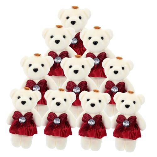 FUNNETOYU 10Stücke Bärenpuppen Niedliche Deko für Hochzeiten Kuschelige Stofftiere Blumenstraußdekoration für und Anlässe Wie Valentinstag FUNNETOYU 10Stücke Bärenpuppen Niedliche Deko für Hochzeiten Kuschelige Stofftiere Blumenstraußdekoration für und Anlässe Wie Valentinstag von FUNNETOYU