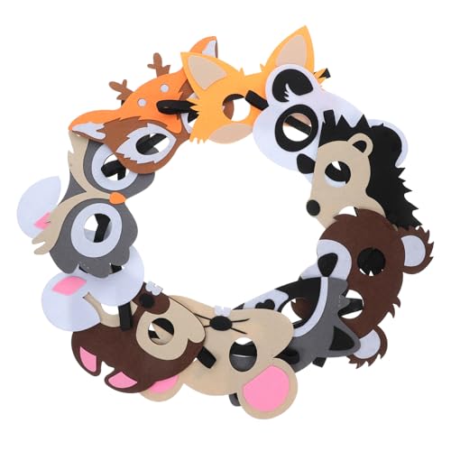 FUNNETOYU 10Stücke Teiliges Tiergesichtsmaske aus Filz für Cartoon Tiermasken für Geburtstagsfeiern Halloween Cosplay und Themenpartys Reh Panda Hase Bär FUNNETOYU 10Stücke Teiliges Tiergesichtsmaske aus Filz für Cartoon Tiermasken für Geburtstagsfeiern Halloween Cosplay und Themenpartys Reh Panda Hase Bär von FUNNETOYU