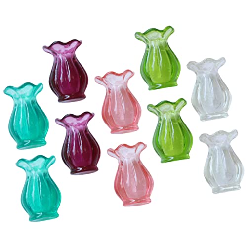 FUNNETOYU 10Stücke Vasen Teiliges Puppenhaus Dekorationszubehör für Kreative Gestaltung Tischdeko und Kleine Wohnaccessoires Farben pro Farbe von FUNNETOYU