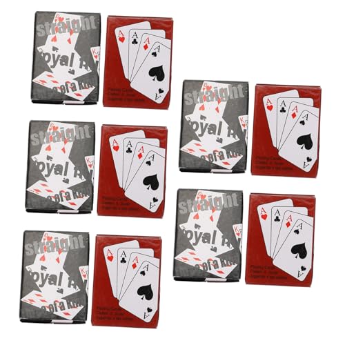 FUNNETOYU 10er Schachtel Mini Poker Karten Tragbar Robuste Spielkarten Für Party Reisen Familie Freunde von FUNNETOYU
