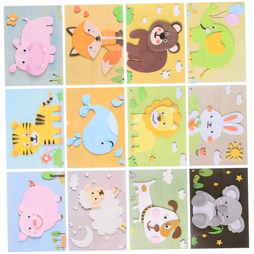 FUNNETOYU 12 Blatt Teiliges Tierpuzzle Sticker aus Eva Pädagogisches DIY Bastelspiel für Fördert Kreativität Logisches und Feinmotorik Sichere Abgerundete Kanten und Dekoration FUNNETOYU 12 Blatt Teiliges Tierpuzzle Sticker aus Eva Pädagogisches DIY Bastelspiel für Fördert Kreativität Logisches und Feinmotorik Sichere Abgerundete Kanten und Dekoration von FUNNETOYU