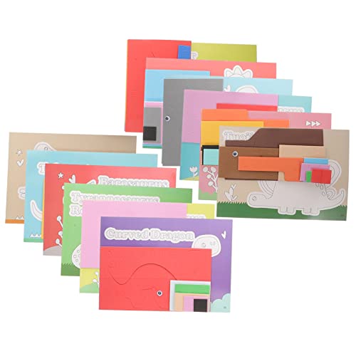 FUNNETOYU 12 Stück 3D -Dinosaurieraufkleber lustige Tierpuzzle-Aufkleber Rätsel Tier-Puzzle-Aufkleber zum Selbermachen Tierpuzzlematerial selber Machen dekorativer Tier-Puzzle-Aufkleber Eva FUNNETOYU 12 Stück 3D -Dinosaurieraufkleber lustige Tierpuzzle-Aufkleber Rätsel Tier-Puzzle-Aufkleber zum Selbermachen Tierpuzzlematerial selber Machen dekorativer Tier-Puzzle-Aufkleber Eva von FUNNETOYU