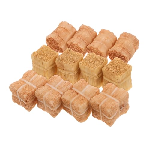 FUNNETOYU 12 Stück Farmstrohornamente Heuhaufen Klein Bauernhof Scheunenhintergrund Für Party Winzig Puppe Ernte Landschaft Falsches Heu Miniatur Szene Hausdeko Mini Khaki Harz FUNNETOYU 12 Stück Farmstrohornamente Heuhaufen Klein Bauernhof Scheunenhintergrund Für Party Winzig Puppe Ernte Landschaft Falsches Heu Miniatur Szene Hausdeko Mini Khaki Harz von FUNNETOYU