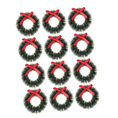 FUNNETOYU 12 Stück Mini Weihnachtskränze für Puppenhaus Künstliche Weihnachtskränze zur Dekoration für Festliche und DIY Projekte Vielseitig Einsetzbar Kompakt und Leicht zu Lagern FUNNETOYU 12 Stück Mini Weihnachtskränze für Puppenhaus Künstliche Weihnachtskränze zur Dekoration für Festliche und DIY Projekte Vielseitig Einsetzbar Kompakt und Leicht zu Lagern von FUNNETOYU