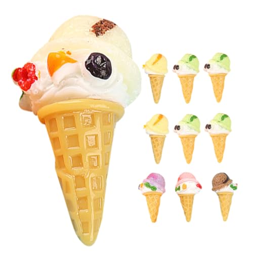 FUNNETOYU 12 Stück Simulations-EIS Eiscreme-hängedekoration Künstliches Eismodell Stellen Sie Sich Vor, EIN Eisspielzeug Zu Sein Lebensartiges EIS Kleines Gefälschtes EIS Eiscrememodell Harz von FUNNETOYU