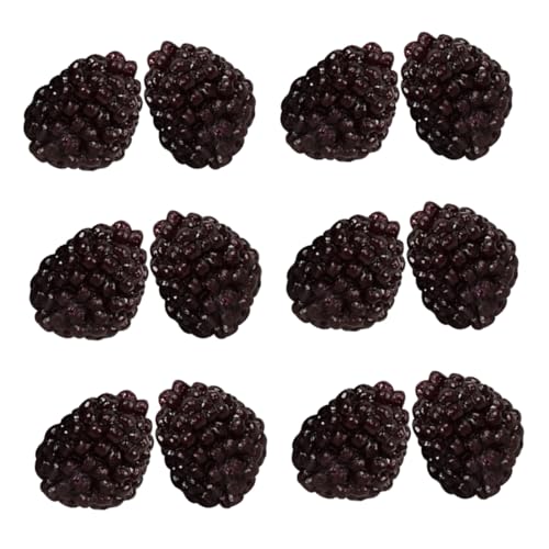 FUNNETOYU 12 Stück Simulierte Wilde Erdbeeren Himbeeren Küchenschrank Gefälschte Himbeere Foto Requisite DIY Foto Requisiten Himbeere Dekoratives Ornament Dekoratives Obstmodell von FUNNETOYU