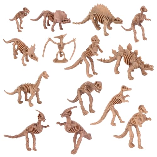 FUNNETOYU 12 Stück Simuliertes Dinosaurierskelett Fossile Dinosaurierskelette Dinosaurier-Skelett- Simulation Riese Dino -Dig -Knochen Dinosaurier ausgrabungsset Plastik Hellbraun von FUNNETOYU