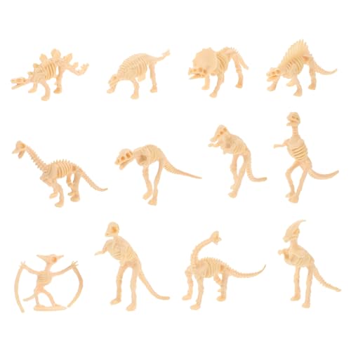 FUNNETOYU 12 Stück Teiliges Dinosaurier Skelett Modell Pädagogisches Vielseitig als Zimmerdekoration und Lernhilfe ohne Scharfe Kanten zum und Sammeln von FUNNETOYU