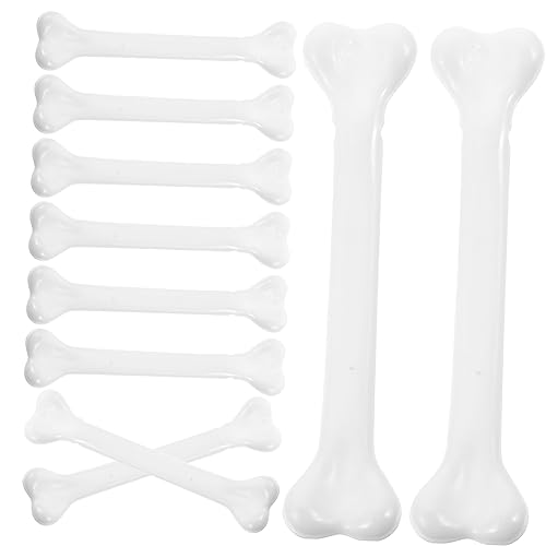 FUNNETOYU 12 Stück Teiliges Halloween Skelettknochen aus Kunststoff Leichte und Stabile Mini Knochen für Partydekorationen DIY Kostümzubehör Wiederverwendbar Detailreich für Halloween von FUNNETOYU