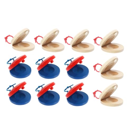 FUNNETOYU 12 Stück Teiliges Holz Castanet Musikinstrumente Percussion Pädagogisch Sicher Glatt Fördert Rhythmusgefühl für Musikalische Früherziehung Jungen Mädchen von FUNNETOYU