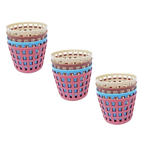 FUNNETOYU 12 Stück Teiliges Mini Aufbewahrungskorb aus Langlebigem Bunte Miniatur Dekoration für Puppenhaus Kreative Kleine Körbe als Spielhaus Ornament für DIY und Sammlungen von FUNNETOYU