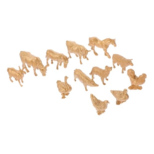 FUNNETOYU 12 Stück Teiliges Miniatur Bauernhoftier Figuren aus Kunststoff Realistische Simulation für Dekoration Robust und Sicher für Frühkindliche Bildung und Sammeln von FUNNETOYU
