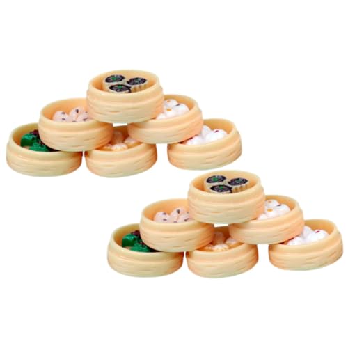 FUNNETOYU 12 Stück Teiliges Miniatur Modell Gedämpfte Brötchen Realistische Mini Food Dekoration für Puppenhaus und Detailreiche Küchenspielzeug Miniaturfiguren Geeignet als Tischdeko und FUNNETOYU 12 Stück Teiliges Miniatur Modell Gedämpfte Brötchen Realistische Mini Food Dekoration für Puppenhaus und Detailreiche Küchenspielzeug Miniaturfiguren Geeignet als Tischdeko und von FUNNETOYU