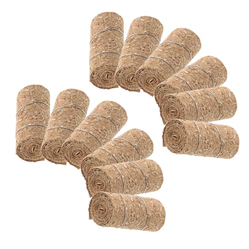 FUNNETOYU 12 Stück Teiliges Miniatur Strohballen Naturgetreue Mini Heuballen für Modellbau und DIY Herbstdekoration Realistische Miniatur Gras-hay Bales für Puppenhäuser und von FUNNETOYU