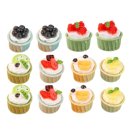 FUNNETOYU 12 Stück Teiliges Realistische Kleine Kuchenmodelle aus Resin Lebensnahe Tortendekoration für Küche Party Hochzeit Deko und Fotorequisiten Vielseitig Einsetzbar FUNNETOYU 12 Stück Teiliges Realistische Kleine Kuchenmodelle aus Resin Lebensnahe Tortendekoration für Küche Party Hochzeit Deko und Fotorequisiten Vielseitig Einsetzbar von FUNNETOYU